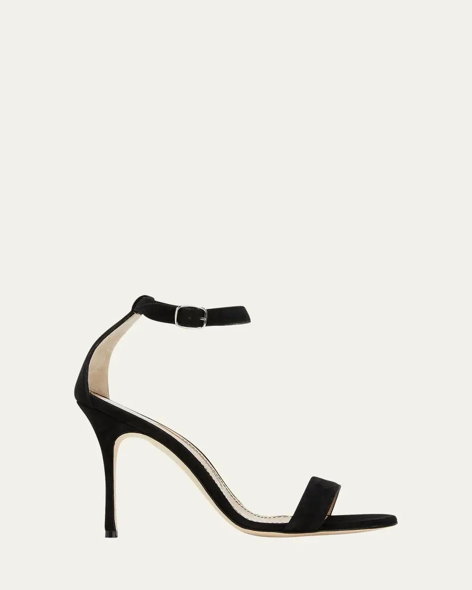 Manolo Blahnik Chaos Suede Stiletto Sandals | Thumbnail 3