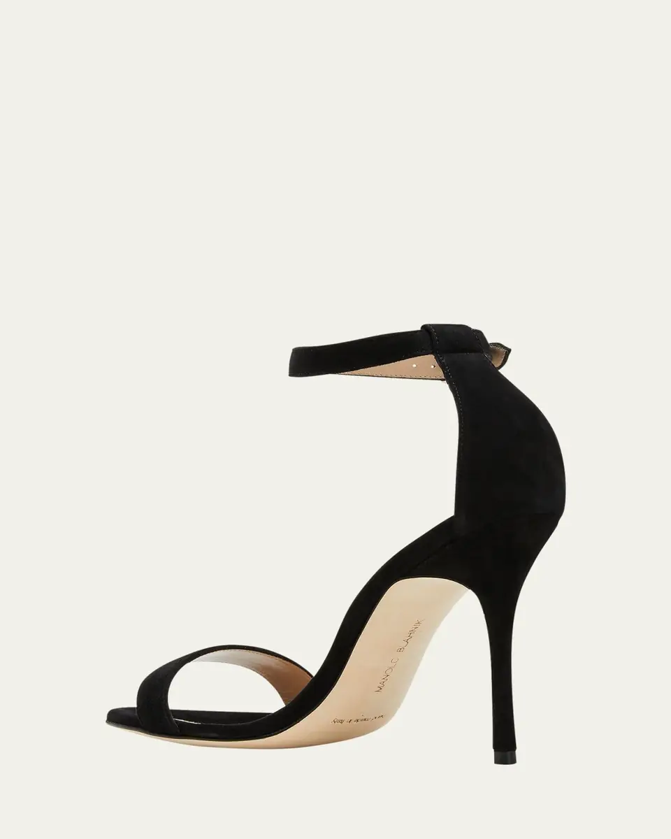 Manolo Blahnik Chaos Suede Stiletto Sandals | Thumbnail 4