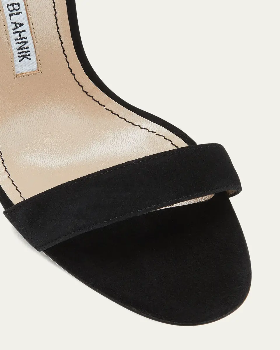 Manolo Blahnik Chaos Suede Stiletto Sandals | Thumbnail 5