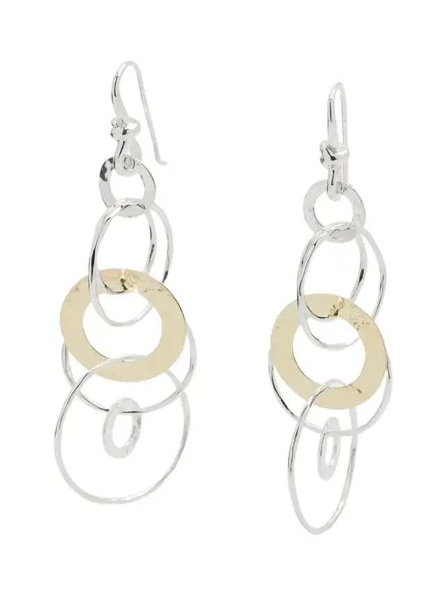 Hammered Jet Set Earrings in Chimera Hammered Jet Set Earrings in Chimera
