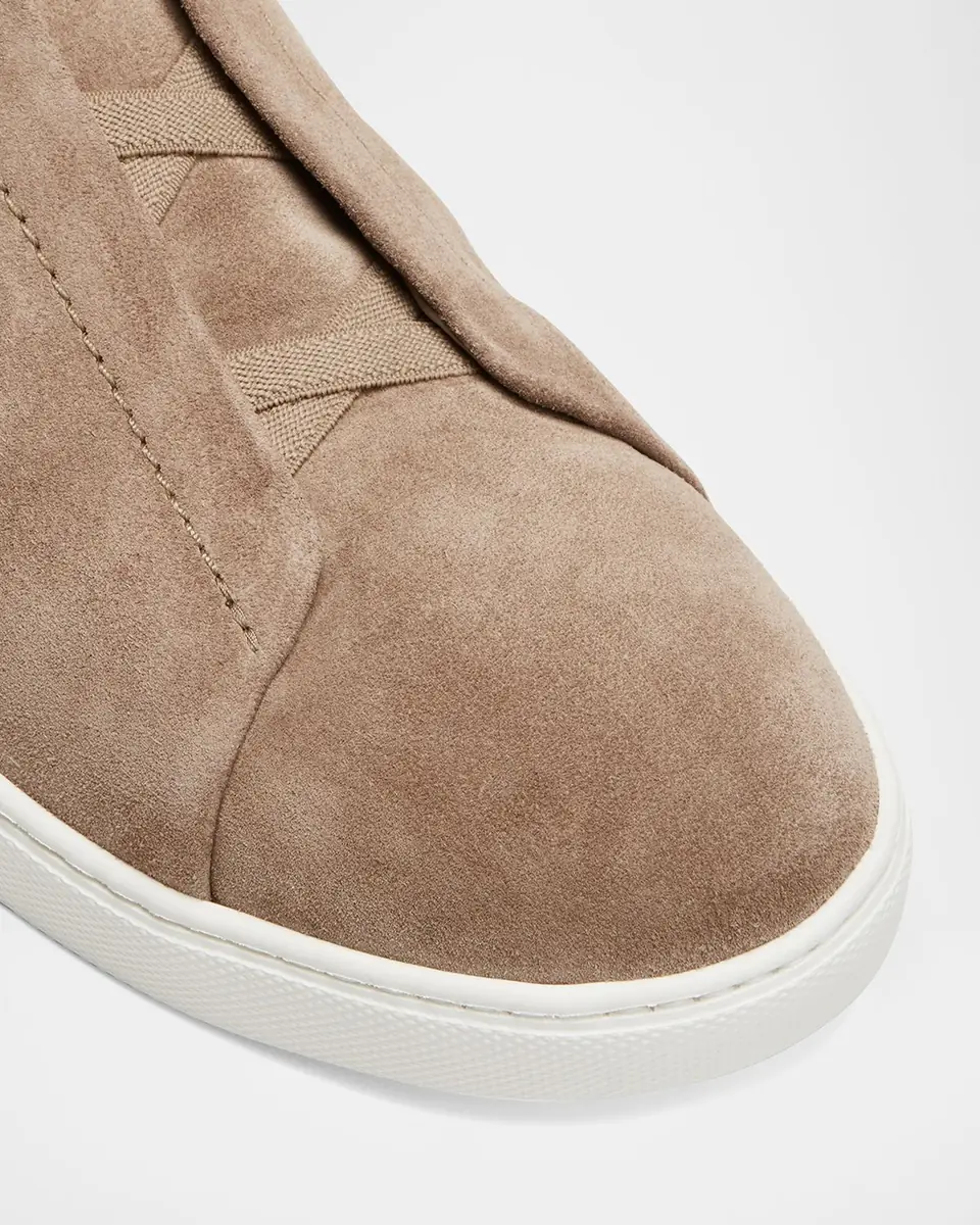 ZEGNA Men's Triple Stitch Suede Sneakers | Thumbnail 3 ZEGNA Men's Triple Stitch Suede Sneakers | Thumbnail 3