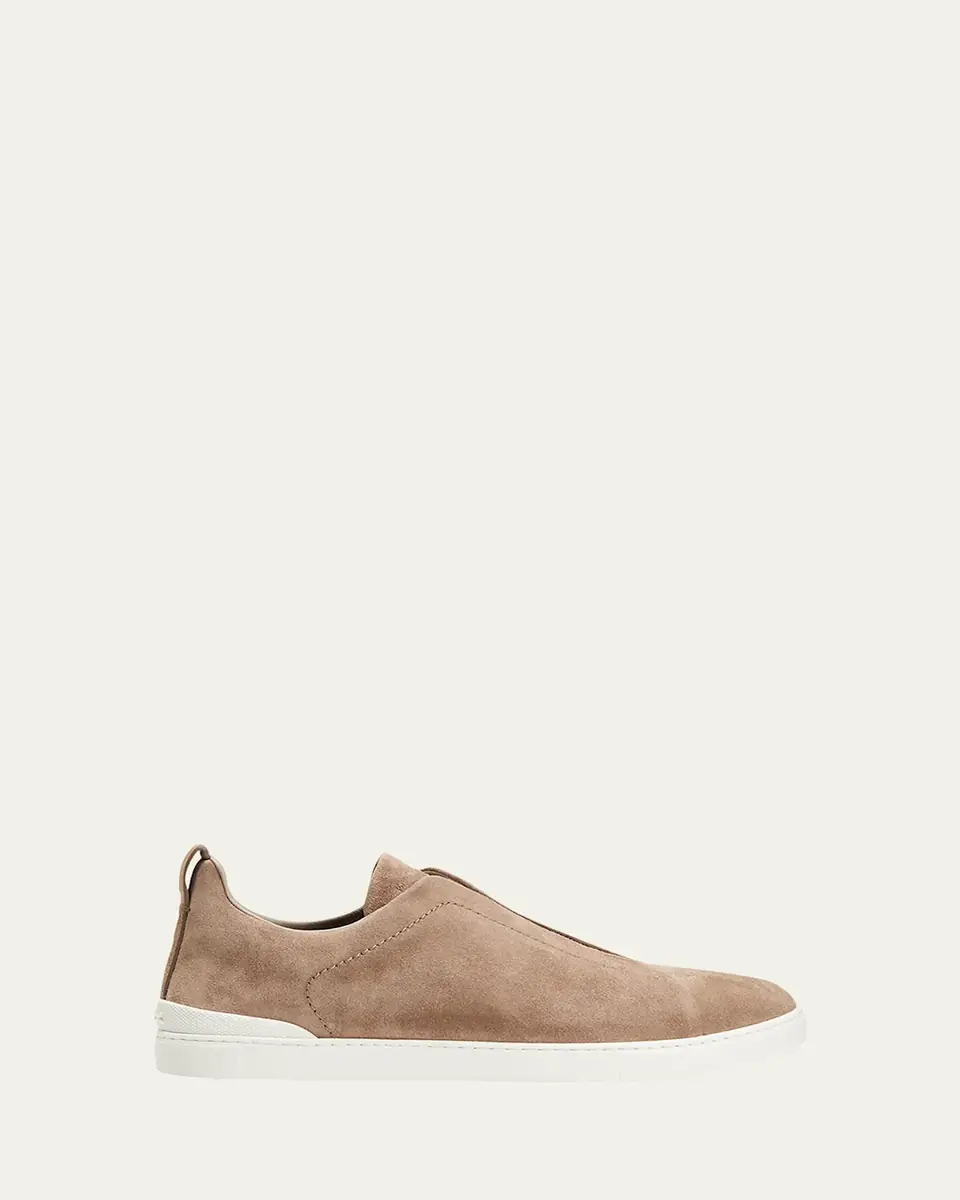 ZEGNA Men's Triple Stitch Suede Sneakers | Thumbnail 5 ZEGNA Men's Triple Stitch Suede Sneakers | Thumbnail 5