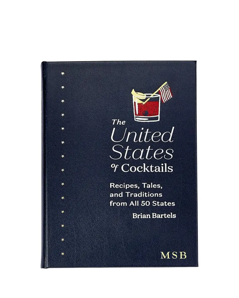 Graphic Image The United States Of Cocktails Leather Bound Book - Personalized