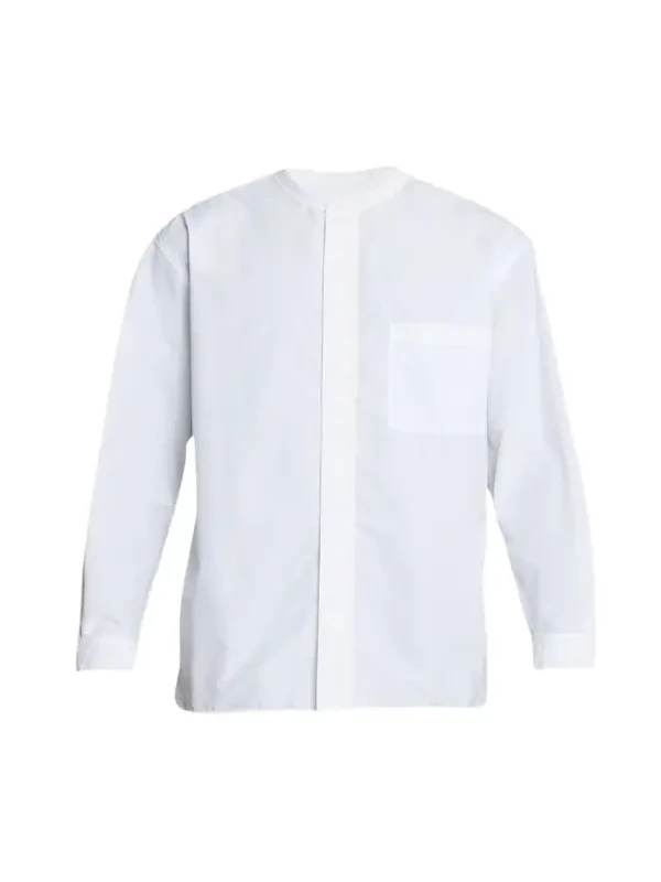 Men's Band-Collar Relaxed Sport Shirt