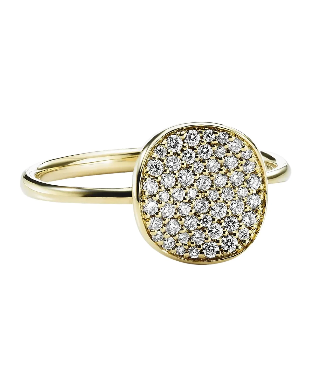 Small Flower Ring in 18K White Gold with Diamonds