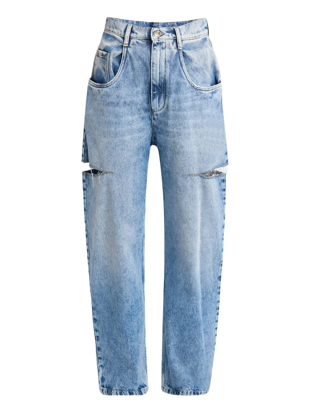Slash-Sides Wide-Leg Denim Pants Slash-Sides Wide-Leg Denim Pants