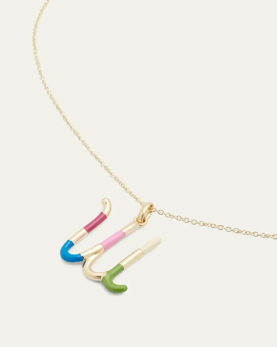 Bea Bongiasca Enamel Letter Necklace | Thumbnail 3