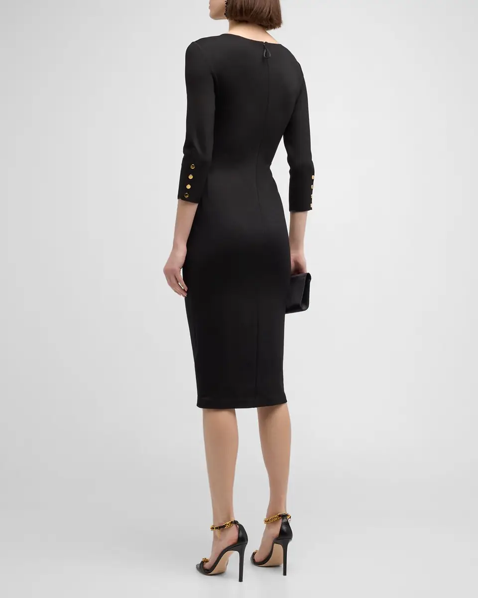 Giorgio Armani Asymmetric Keyhole Midi Dress | Thumbnail 3 Giorgio Armani Asymmetric Keyhole Midi Dress | Thumbnail 3