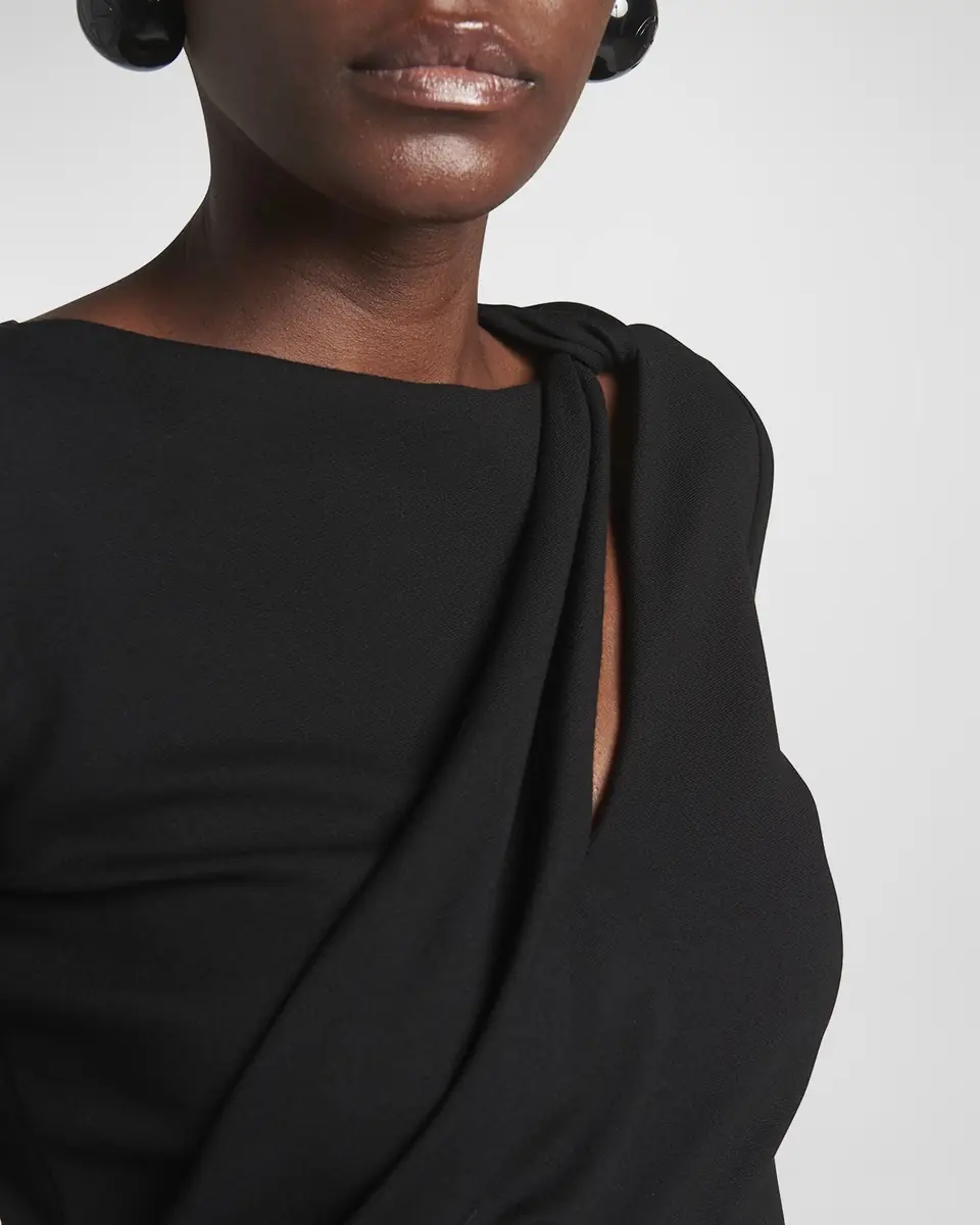 Giorgio Armani Asymmetric Keyhole Midi Dress | Thumbnail 4 Giorgio Armani Asymmetric Keyhole Midi Dress | Thumbnail 4