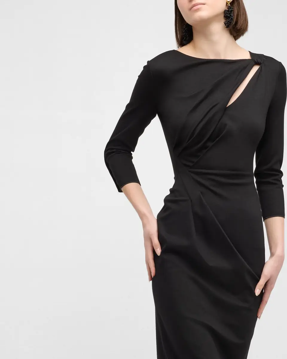 Giorgio Armani Asymmetric Keyhole Midi Dress | Thumbnail 6 Giorgio Armani Asymmetric Keyhole Midi Dress | Thumbnail 6