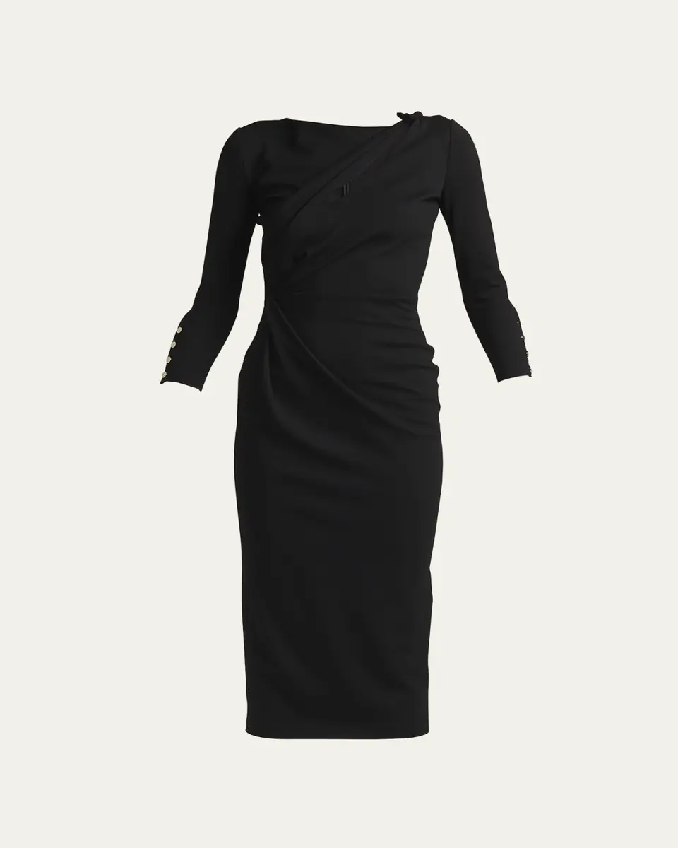 Giorgio Armani Asymmetric Keyhole Midi Dress | Thumbnail 7 Giorgio Armani Asymmetric Keyhole Midi Dress | Thumbnail 7