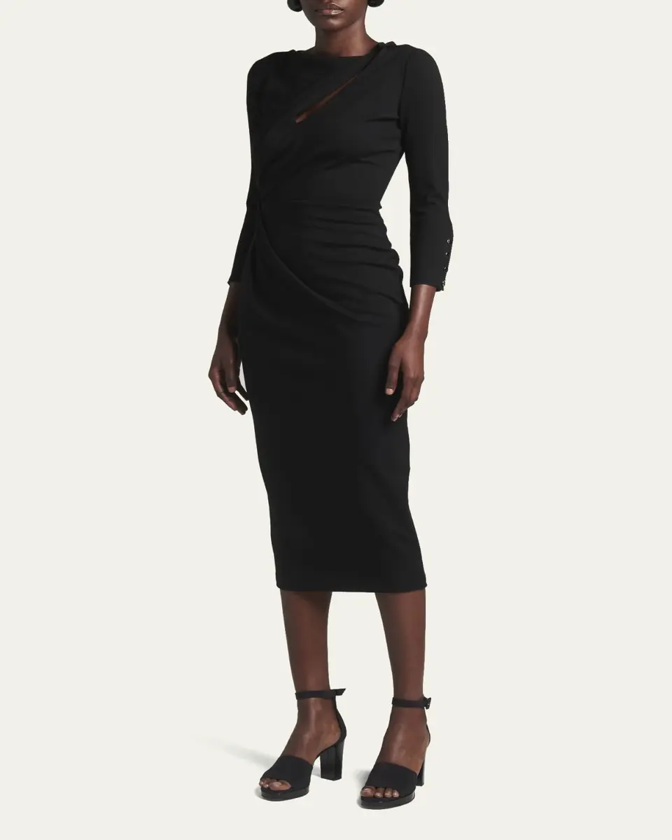 Giorgio Armani Asymmetric Keyhole Midi Dress | Thumbnail 10 Giorgio Armani Asymmetric Keyhole Midi Dress | Thumbnail 10