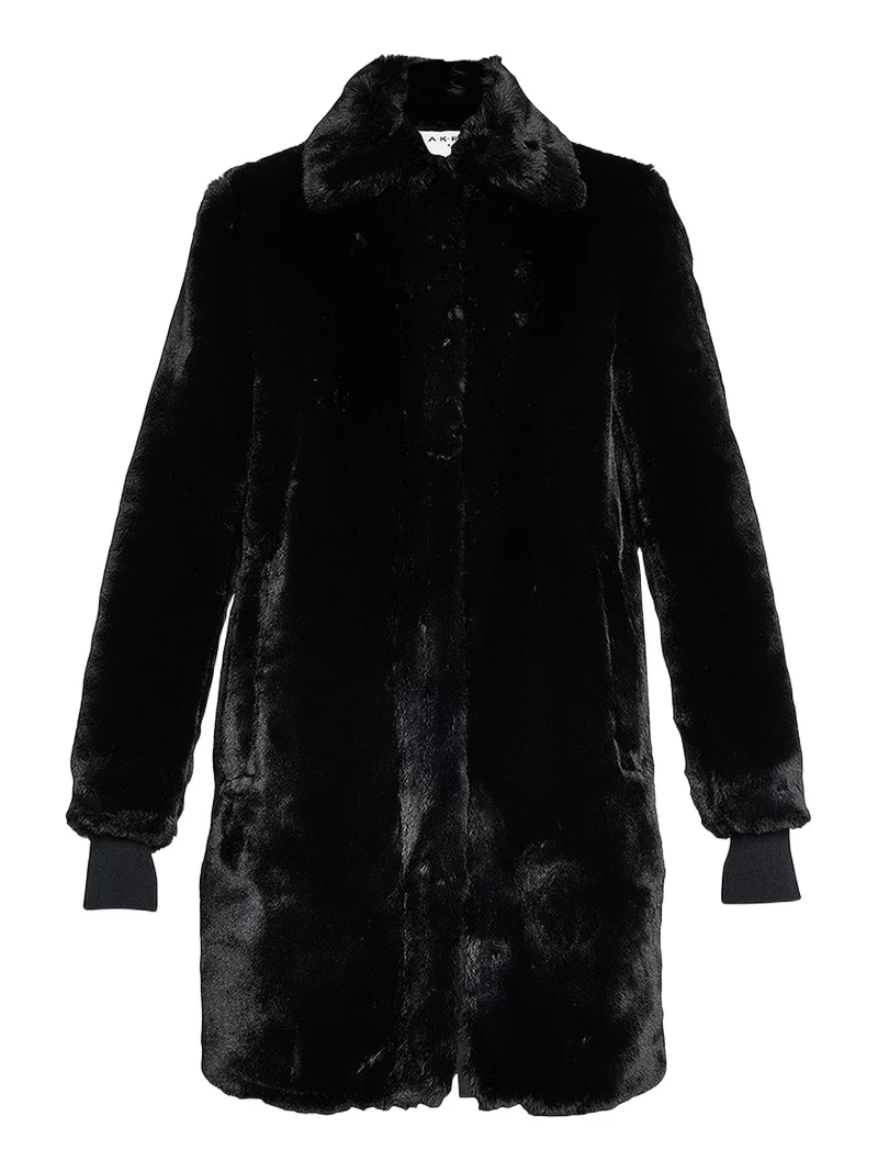 Akris punto Faux-Fur Collared Coat