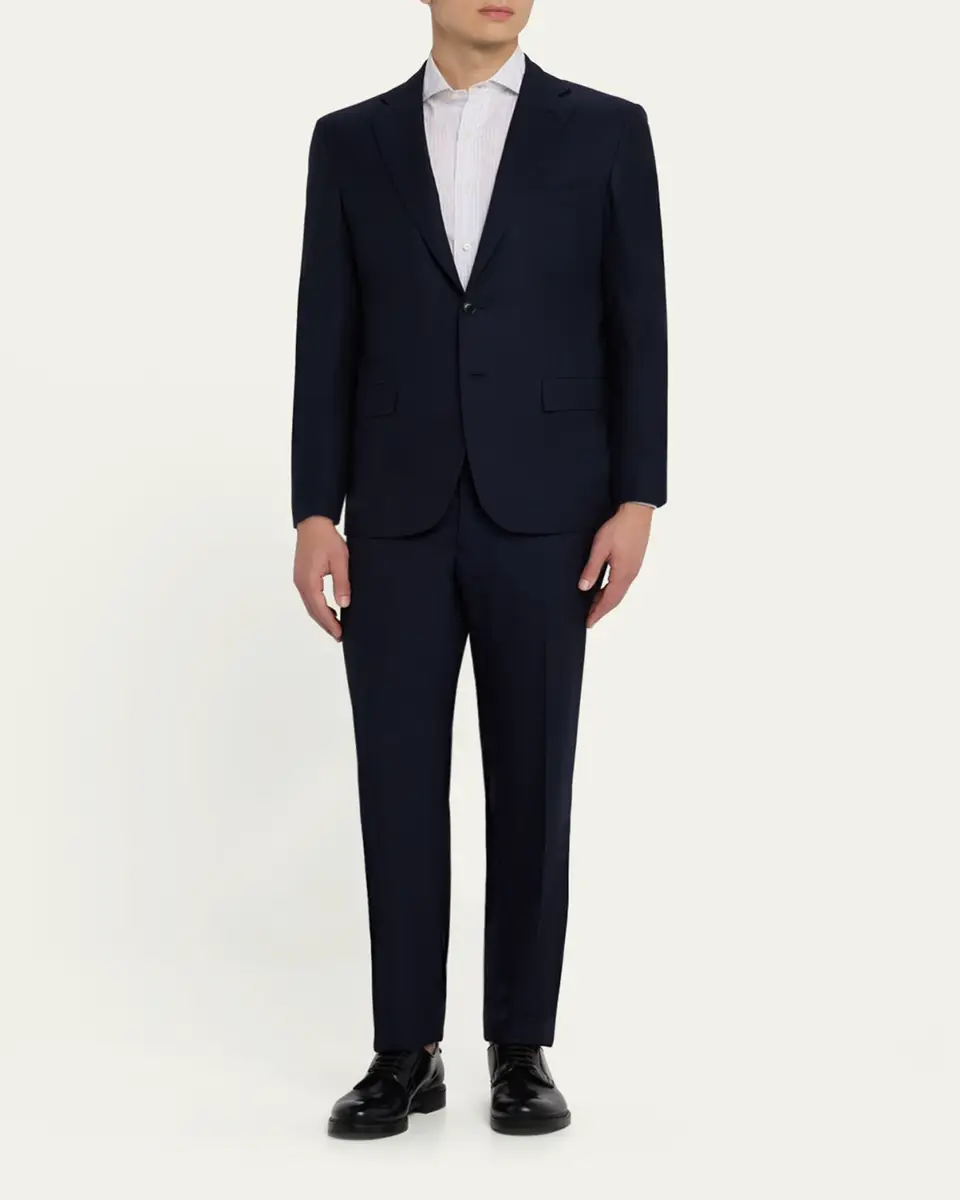 Kiton Men's Wool-Silk Basic Suit | Thumbnail 2 Kiton Men's Wool-Silk Basic Suit | Thumbnail 2