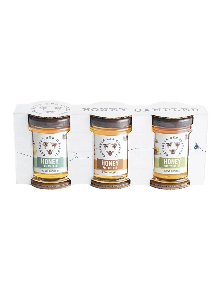 Savannah Bee Company Everyday Honey Sampler, 3 x 3 oz.