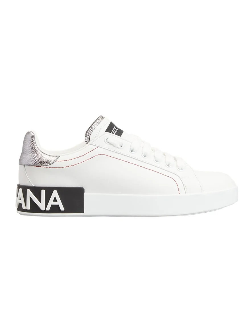 Leather Logo Low-Top Sneakers