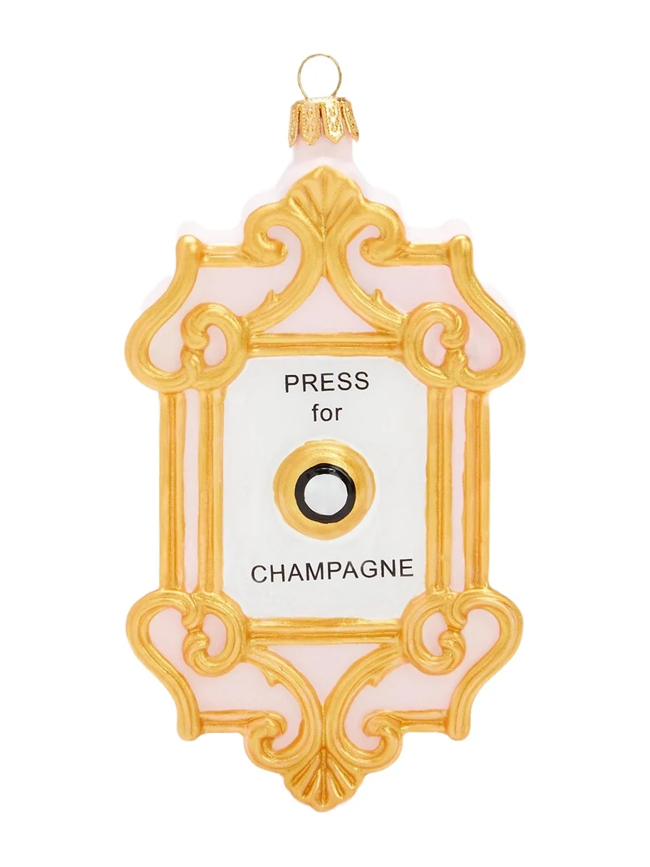 Cody Foster & Co Champagne Button Ornament Christmas