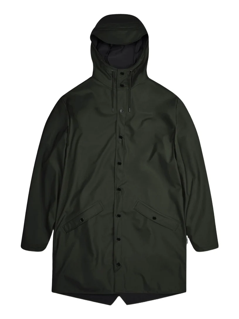 Rains Long Snap-Front Jacket