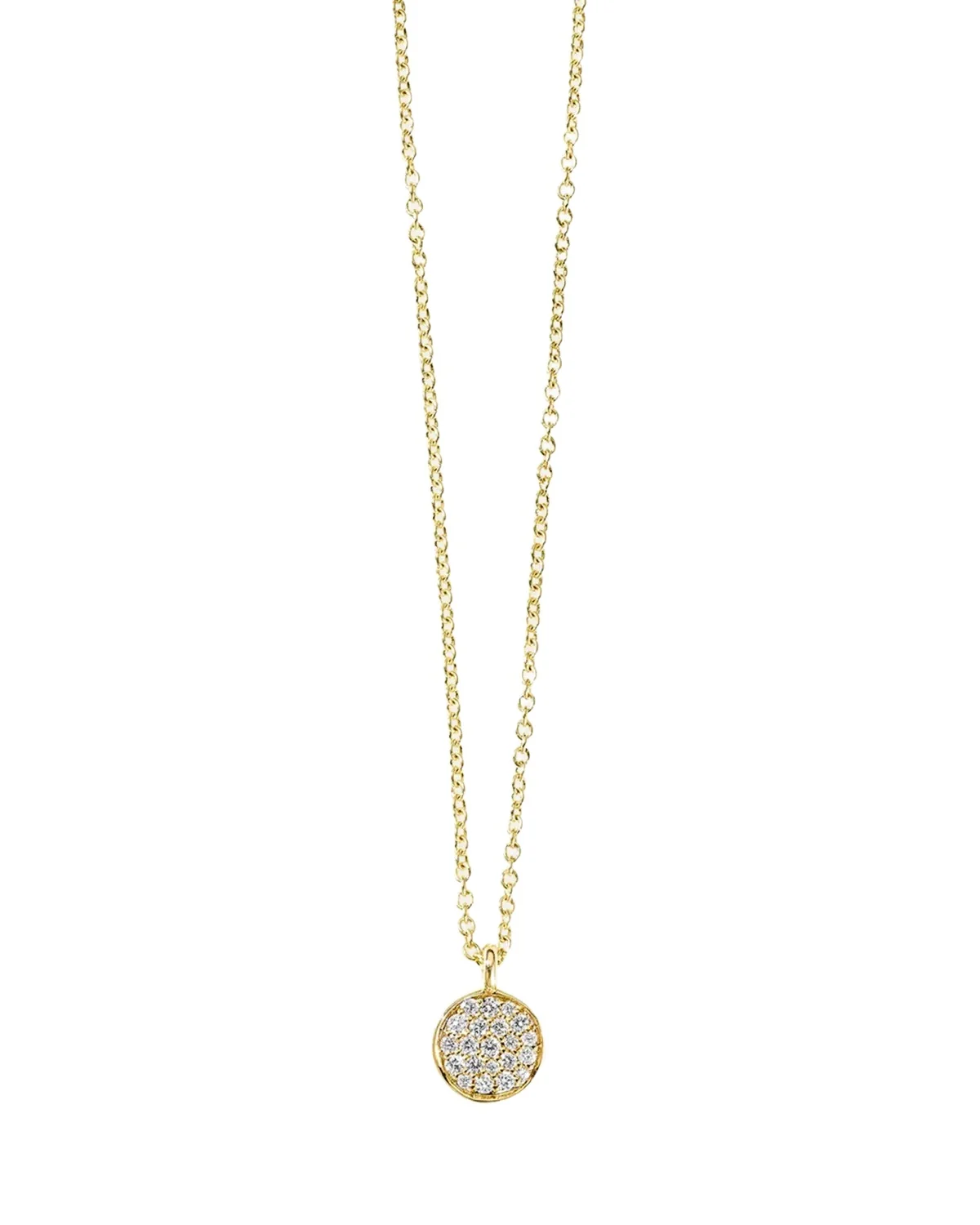 Mini Flower Pendant Necklace in 18K Gold with Diamonds