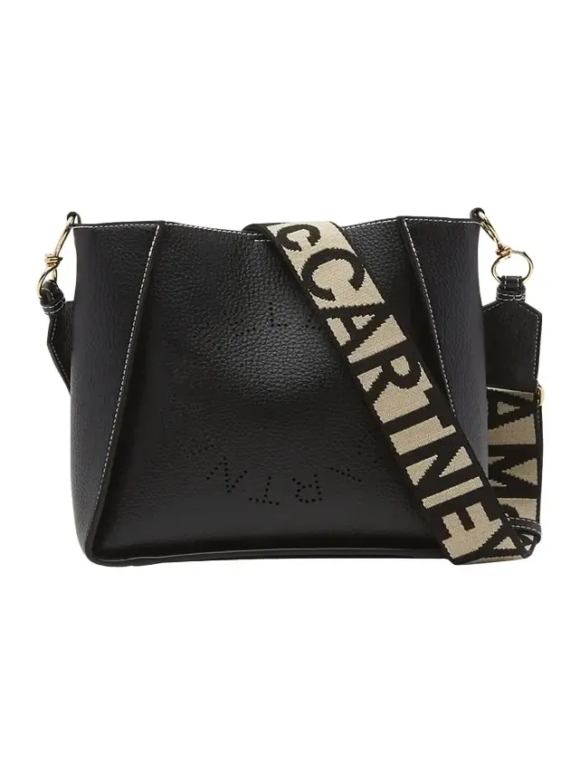 Stella McCartney Mini Logo Grain Vegan Leather Crossbody Bag