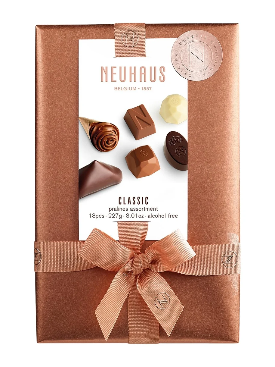 Neuhaus Chocolate Classic Ballotin 18-Piece Chocolate Set, 1/2lb