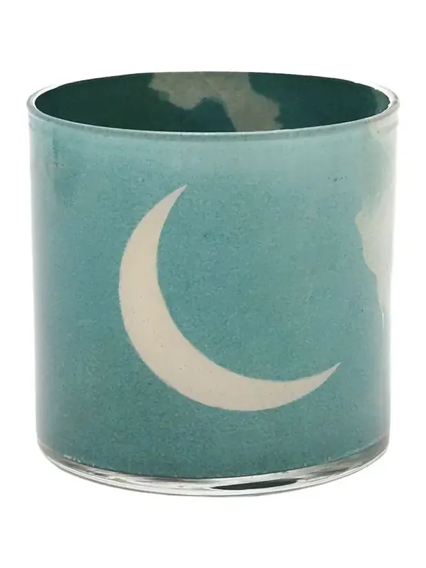 John Derian Crescent Moon Decoupage Desk Cup