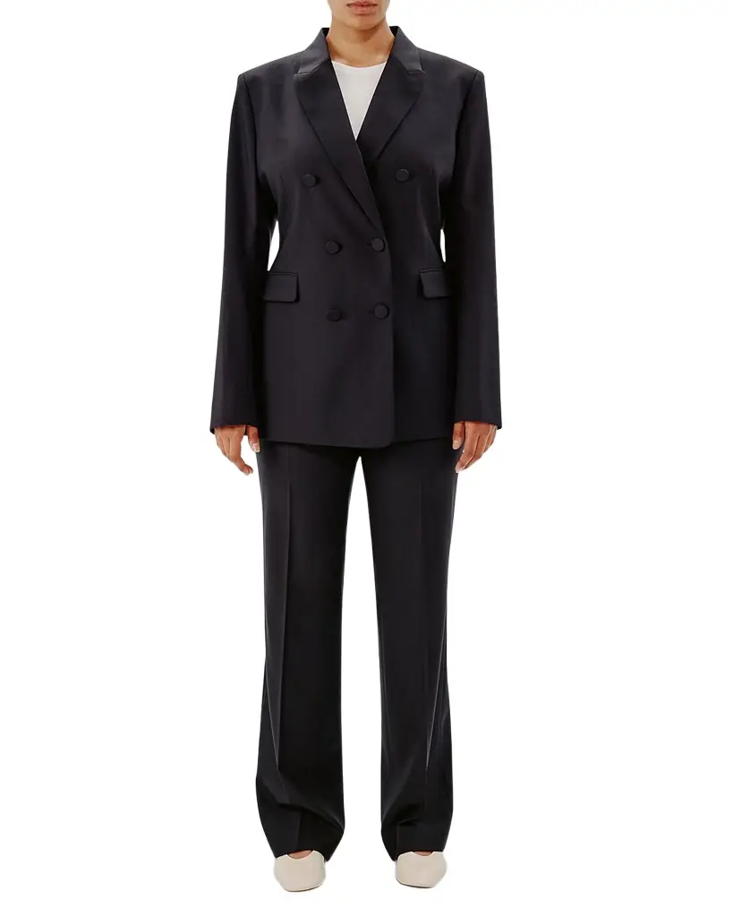 Wool Double-Breasted Blazer Jacket Wool Double-Breasted Blazer Jacket