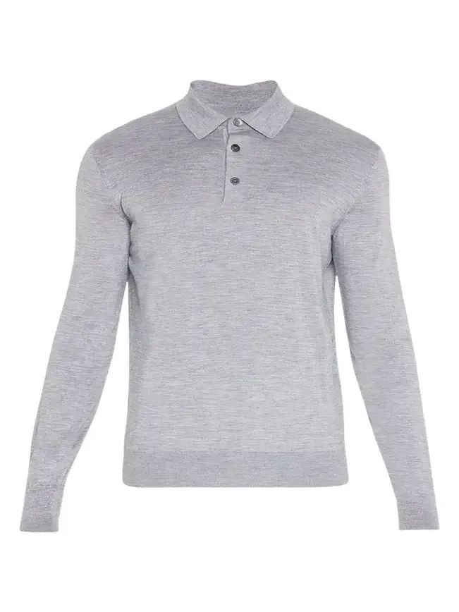 Men's Cashmere-Silk Polo Shirt