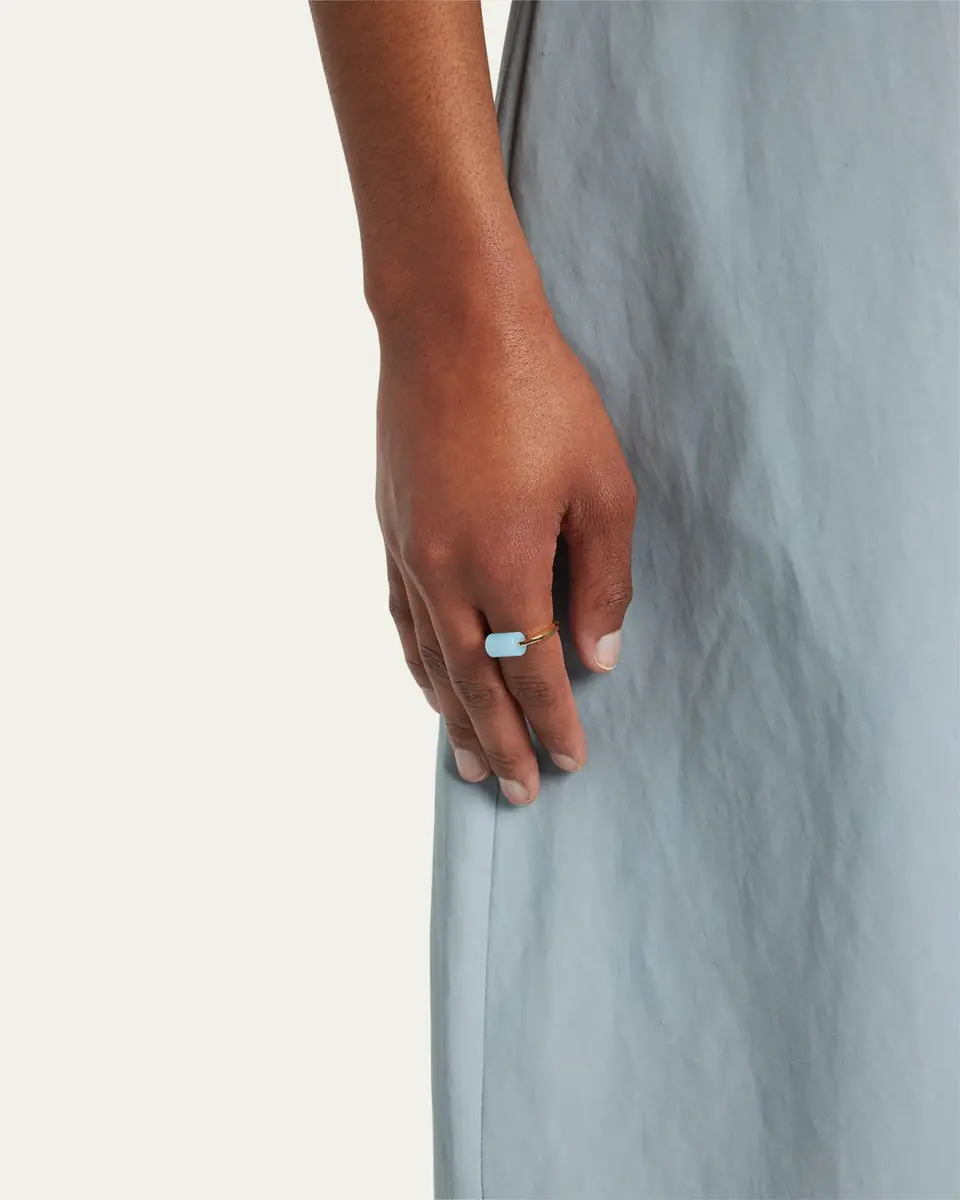 Aliita Deco Cilindro Ring with Blue Agate | Thumbnail 2 Aliita Deco Cilindro Ring with Blue Agate | Thumbnail 2