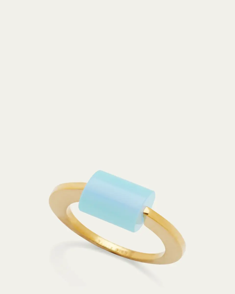 Aliita Deco Cilindro Ring with Blue Agate | Thumbnail 3 Aliita Deco Cilindro Ring with Blue Agate | Thumbnail 3