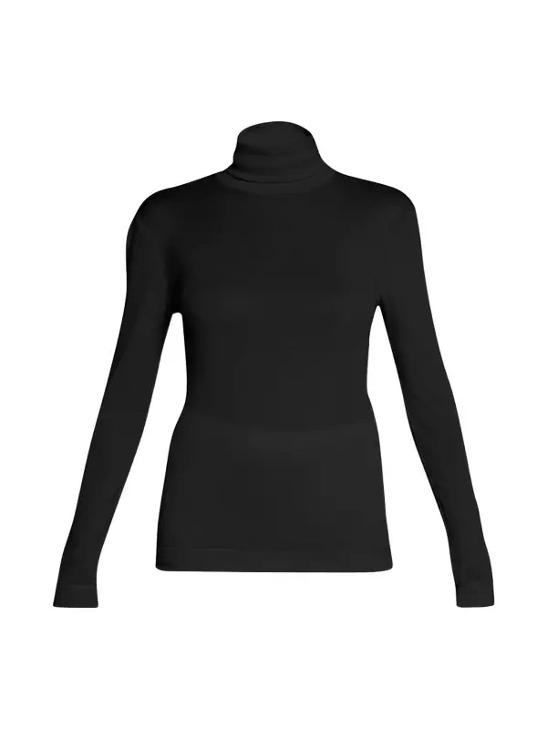 Silk-Cashmere Turtleneck Top Silk-Cashmere Turtleneck Top