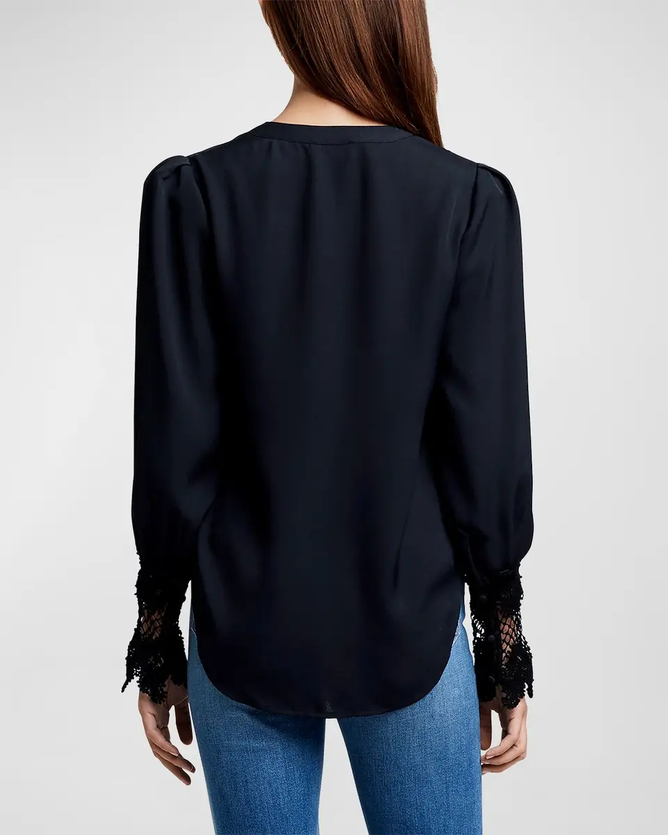 L'Agence Ava Lace-Cuff Blouse | Thumbnail 12