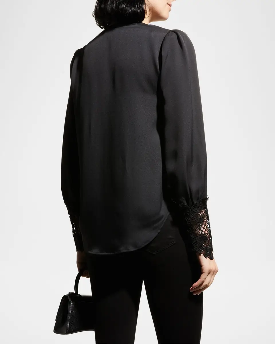 L'Agence Ava Lace-Cuff Blouse | Thumbnail 15