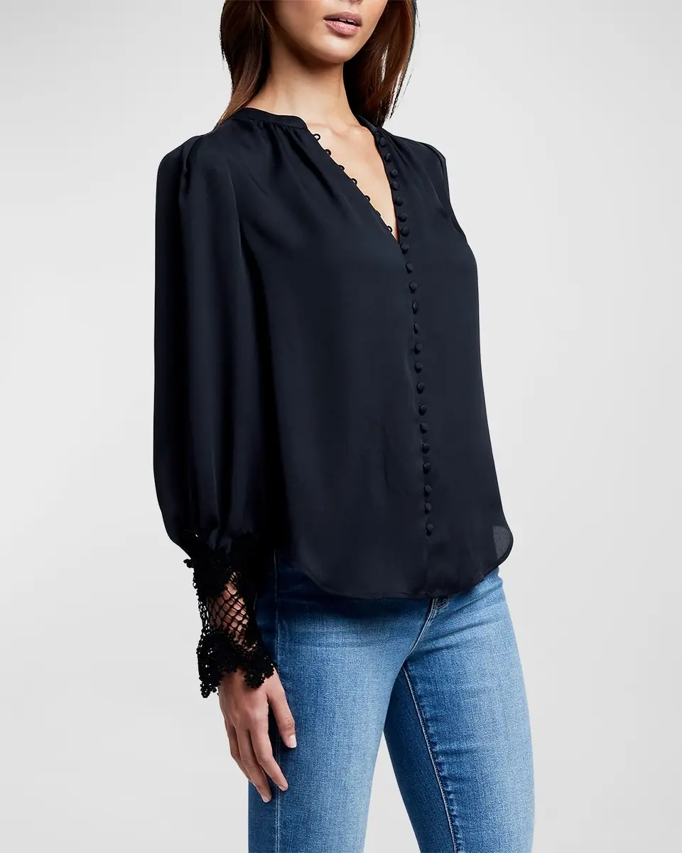 L'Agence Ava Lace-Cuff Blouse | Thumbnail 16