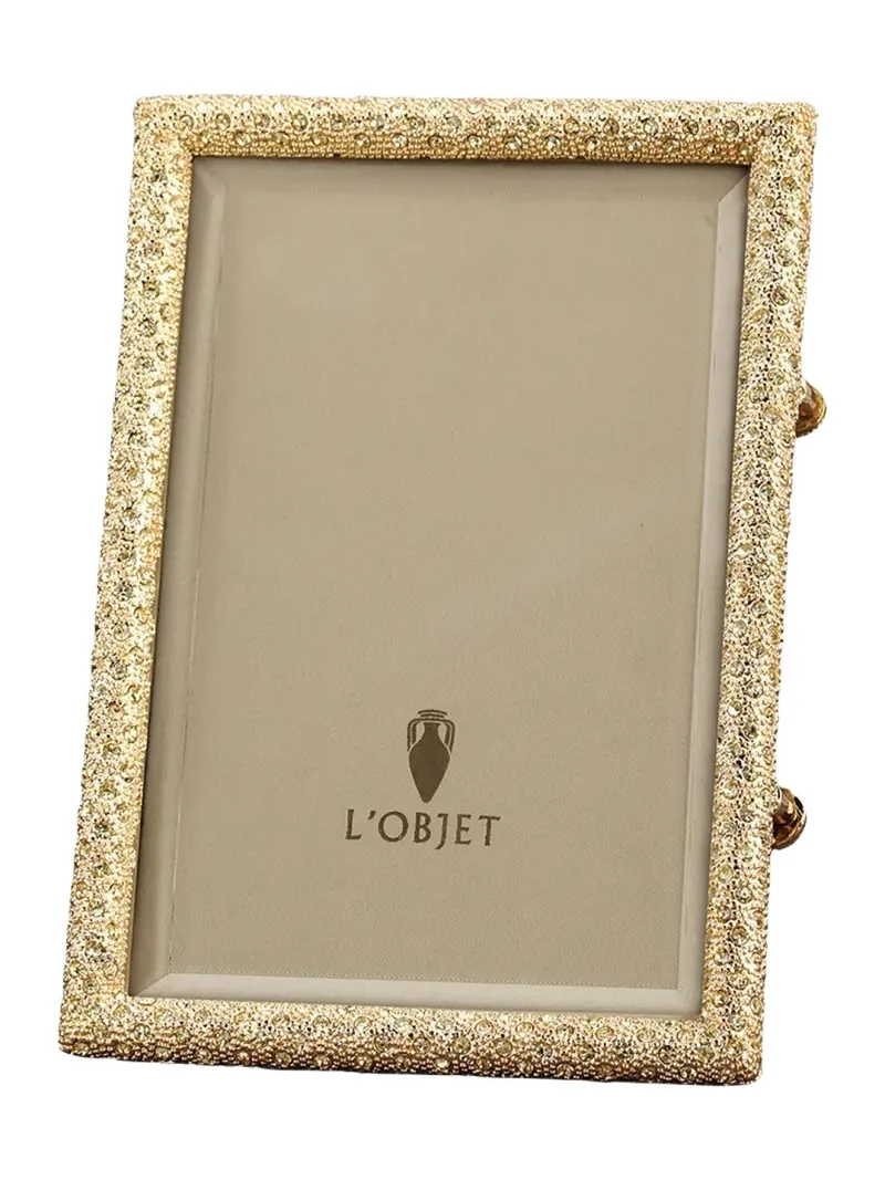 L'Objet Pave Gold Picture Frame, 8" x 10"