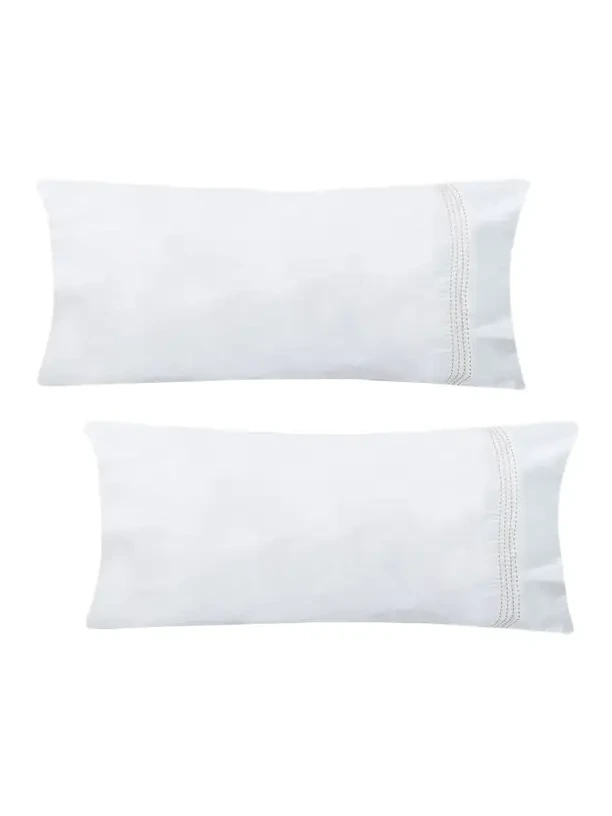 The Lino Essential Embroidered Pillowcase Pair