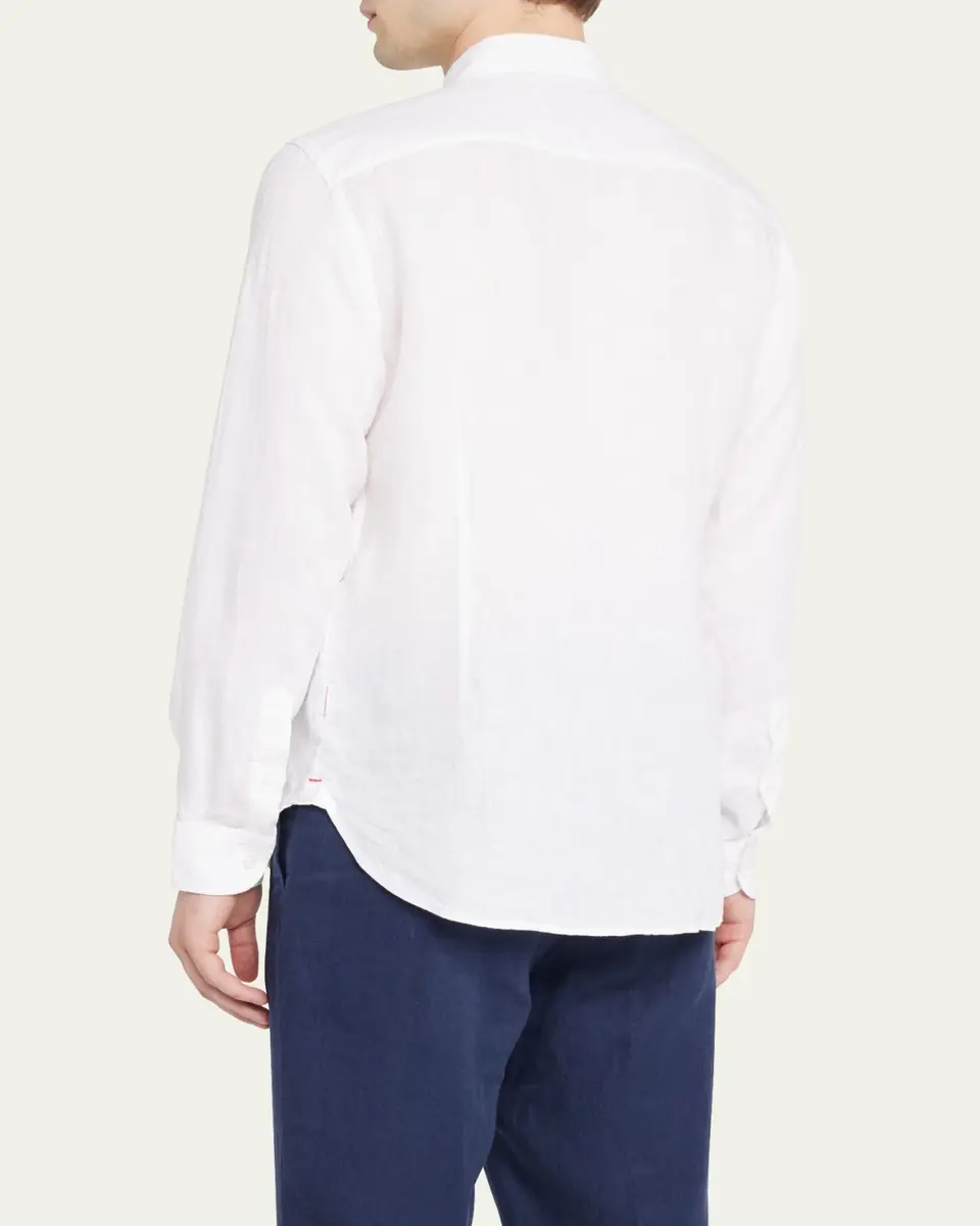 Orlebar Brown Men's Giles Linen Sport Shirt | Thumbnail 3 Orlebar Brown Men's Giles Linen Sport Shirt | Thumbnail 3