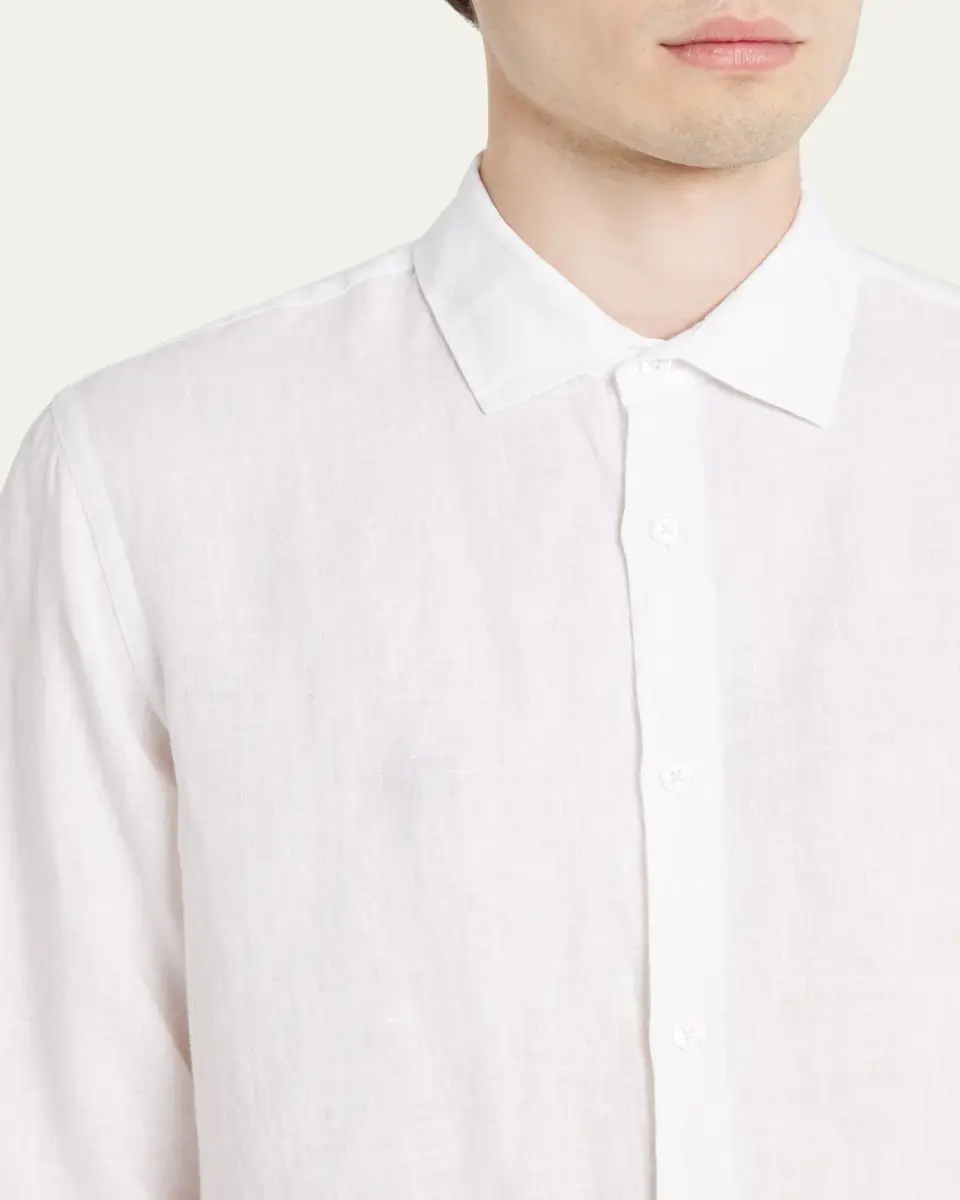 Orlebar Brown Men's Giles Linen Sport Shirt | Thumbnail 5 Orlebar Brown Men's Giles Linen Sport Shirt | Thumbnail 5
