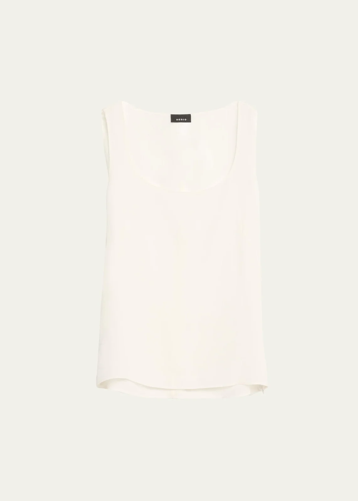 Scoop-Neck Silk Georgette Tank Top Scoop-Neck Silk Georgette Tank Top