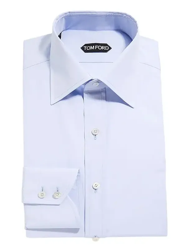 Men's Solid Point Collar Dress Shirt Men's Solid Point Collar Dress Shirt
