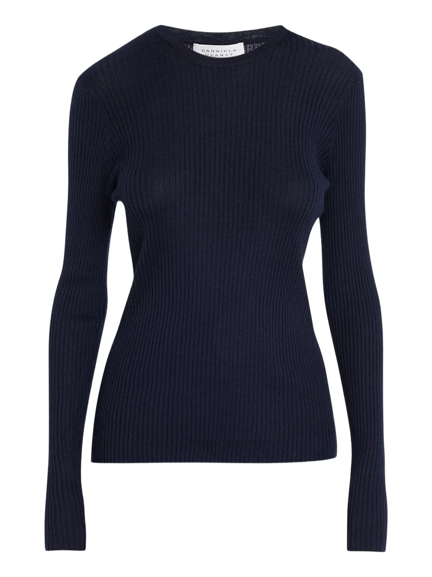 Gabriela Hearst Browning Cashmere Ribbed Top