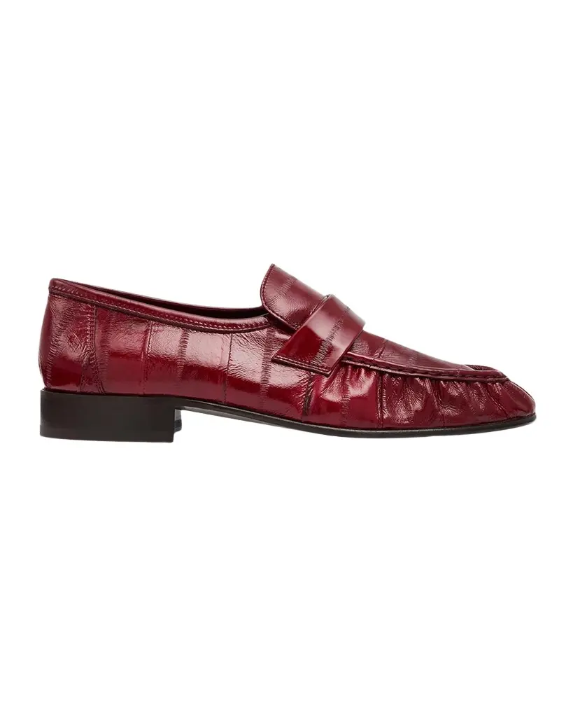 The Row Soft Leather Flat Loafers