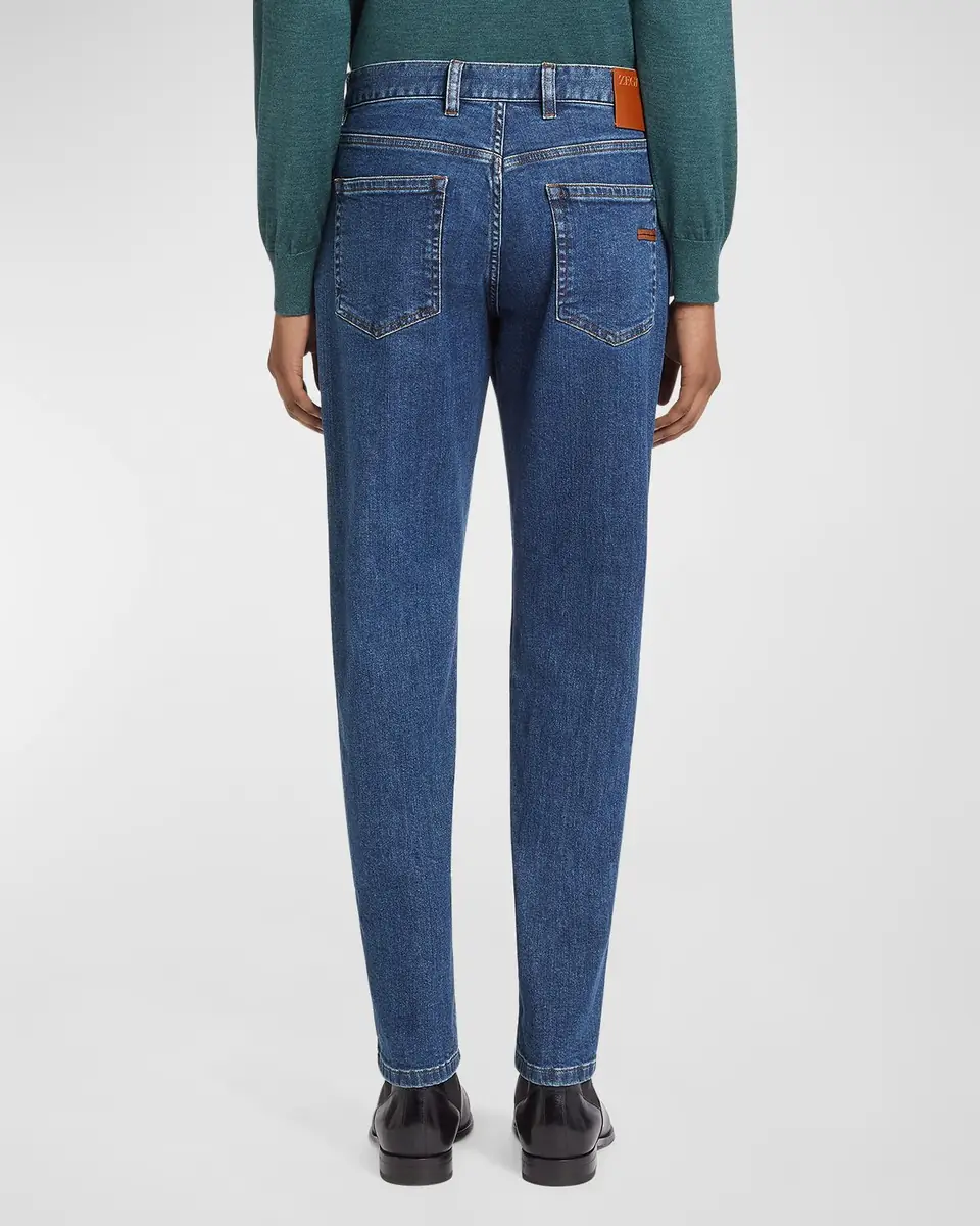 ZEGNA Men's Stonewash Denim 5-Pocket Jeans | Thumbnail 2 ZEGNA Men's Stonewash Denim 5-Pocket Jeans | Thumbnail 2