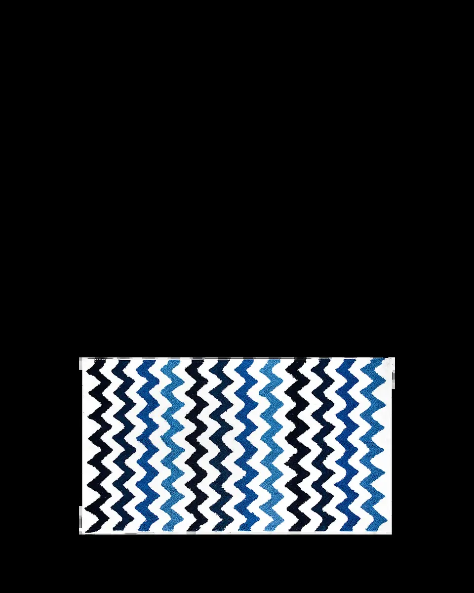 MacKenzie-Childs Royal Zig Zag Bath Rug, Large | Thumbnail 2