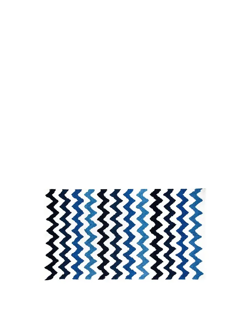 MacKenzie-Childs Royal Zig Zag Bath Rug, Large | Image 1 MacKenzie-Childs Royal Zig Zag Bath Rug, Large | Image 1