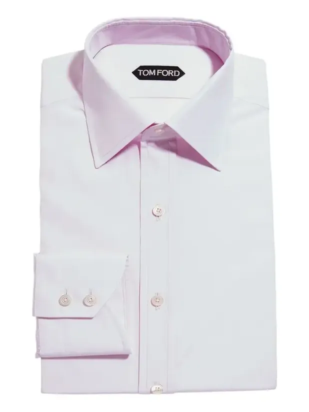 Men's Solid Point Collar Dress Shirt Men's Solid Point Collar Dress Shirt