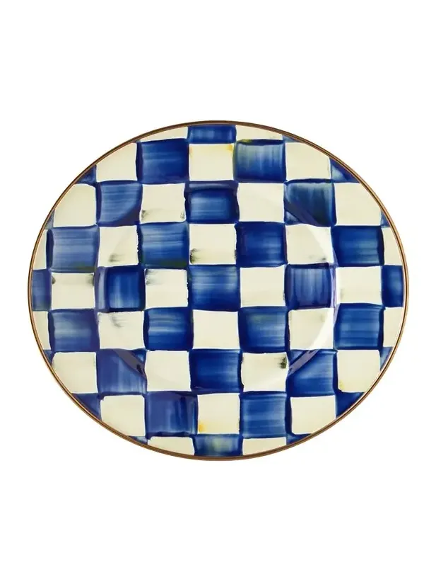 MacKenzie-Childs Royal Check Salad/Dessert Plate