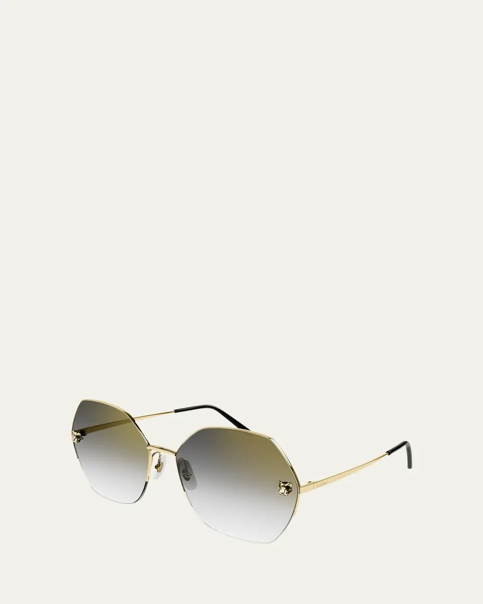 Cartier Panther Round Metal Sunglasses | Thumbnail 2