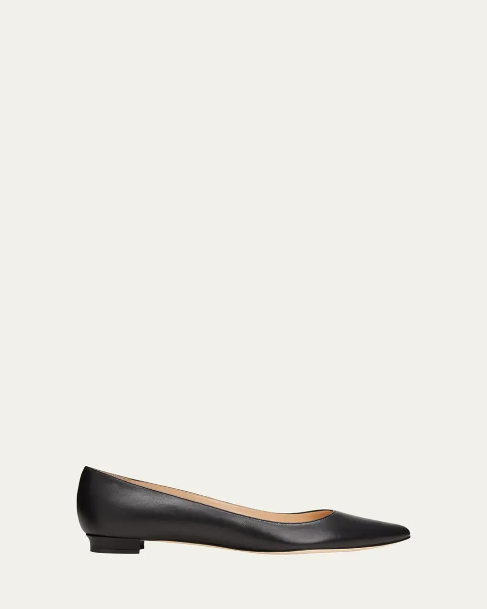 Manolo Blahnik Lanza BB Lambskin Ballerina Flats | Thumbnail 5