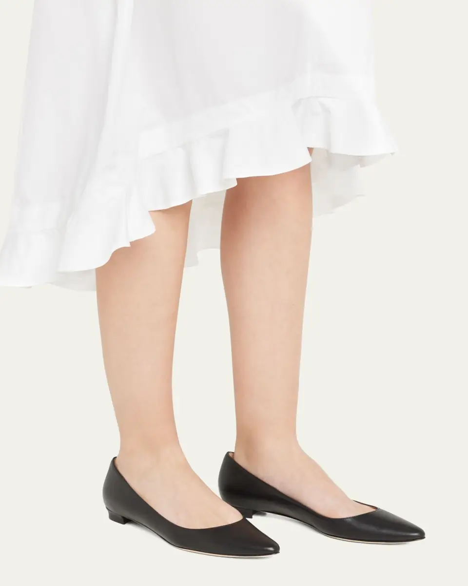 Manolo Blahnik Lanza BB Lambskin Ballerina Flats | Thumbnail 6